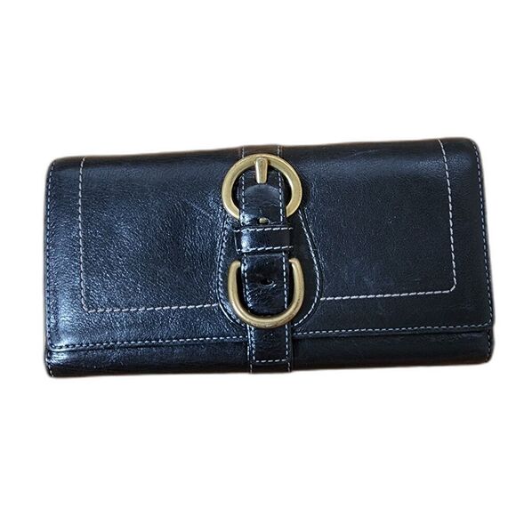 Coach Leather Long Buckle Wallet - Picture 1 of 10